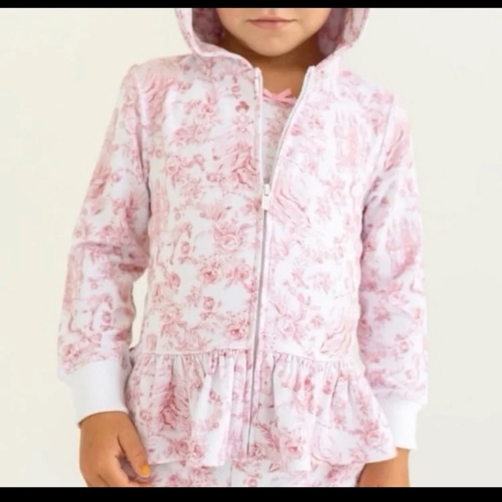 Posh Peanut Antoinette Ruffled Zippered Hoodie Size 3T/4T - Picture 7 of 8